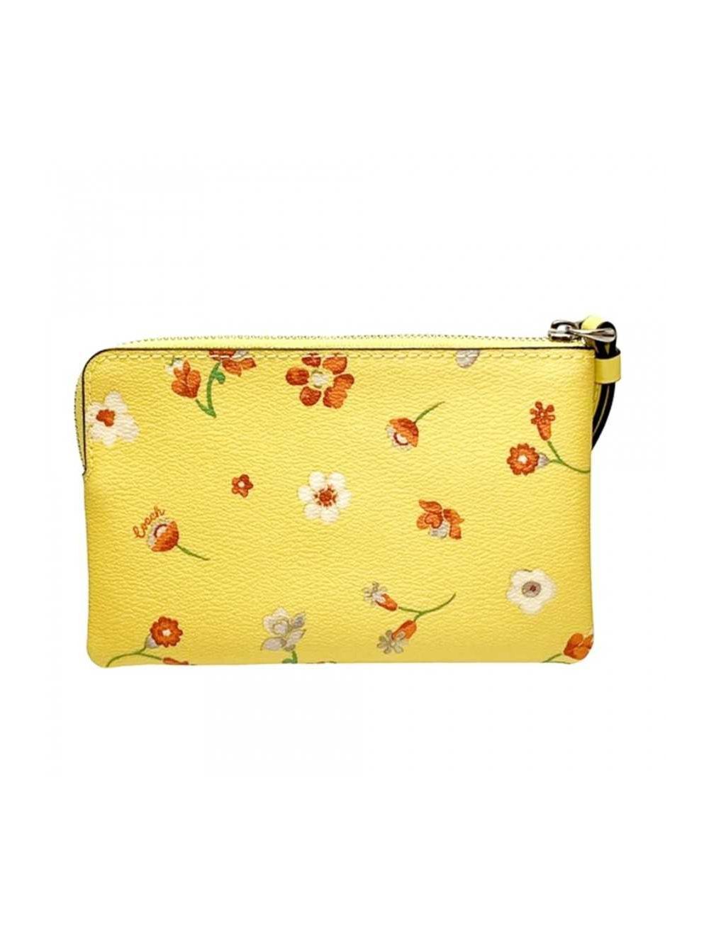 Corner Zip Wristlet With Mystical Floral Print