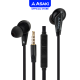 Asaki Earphone หูฟังอินเอียร์สมอลทอล์ค มีไมค์ในตัว พร้อมปุ่มเพิ่ม-ลดเสียง รุ่น A-K6037MP