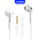 Asaki Earphone หูฟังเอียร์โฟนสมอลทอล์ค กดปุ่มรับ-วางสาย/เพิ่ม-ลดเสียงได้ ไมค์ชัด เบสแน่น รุ่น A-K6111MP