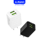 Asaki Adapter หัวชาร์จไฟบ้านอเนกประสงค์ 2.4A พร้อม 2 ช่อง USB ชาร์จไว ปลอดภัย รุ่น A-5H