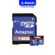 Asaki Memory Card การ์ดความจุ 16GB. เก็บข้อมูลทุกประเภท ไฟล์ เพลง รูปภาพ วีดีโอ แบบ Full HD A-MU839