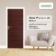 Leowood ลีโอวูด ประตูไม้เมลามีน รุ่น iDoor S4 ขนาด 3.5x80x200 ซม. สี Mahogany