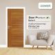 Leowood ลีโอวูด ประตูไม้เมลามีน รุ่น iDoor S4 ขนาด 3.5x90x200 ซม. สี Brazilian Teak