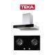 TEKA เตาแก๊สฐานกระจก 2 หัวเตา รุ่น GT LUX 78 2G AI AL 2TR แถมเครื่องดุดควัน รุ่น DHW 90 TO