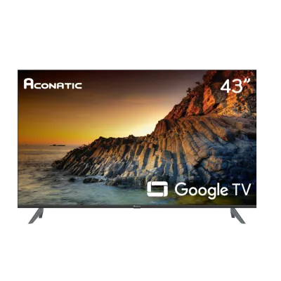 Aconatic Google TV FHD รุ่น 43HS700AN ขนาด 43 นิ้ว รองรับ WiFi ระบบปฏิบัติการ Google/Netflix & Youtube, Voice Search, Frameless Design, Dolby Audio,Chromecast Built in (รับประกัน 3 ปี)
