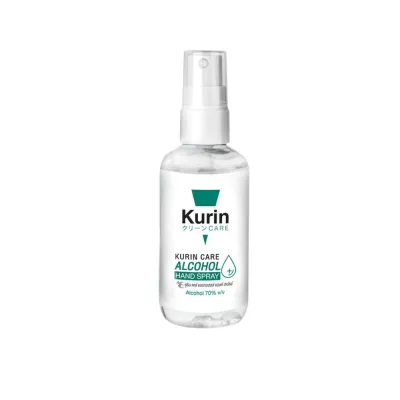 kurin care alcohol hand spray สเปรย์แอลกอฮอล์ 70% เลขจดแจ้ง อย. 10-1-6300013381 ขนาดพกพา 35 ml.