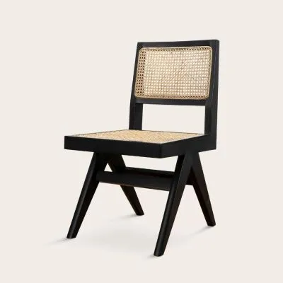 PJ Rattan chair (armless) Black (Pre-order)