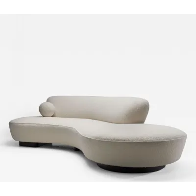 Curved Sofa 3-seat White (Pre-order)