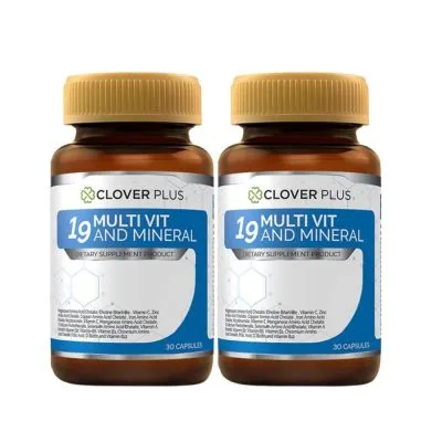 Clover Plus 19 Multivit and Mineral วิตามินรวมและแร่ธาตุ 19 ชนิด (2 ขวด)