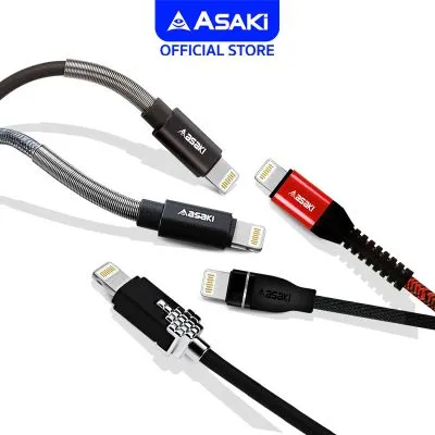 Asaki Charging Cable สายชาร์จและโอนย้ายข้อมูล USB to L สำหรับ IP รุ่น A-2024