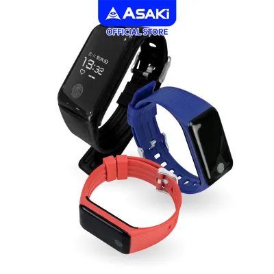 Asaki Smart Watch นาฬิกาอัจฉริยะ สมาร์ทวอทช์ เชื่อมต่อบลูทูธ นับแคล นับก้าว วัดชีพจร นาฬิกาปลุก รุ่น A-W9001 (ระบบ IOS)