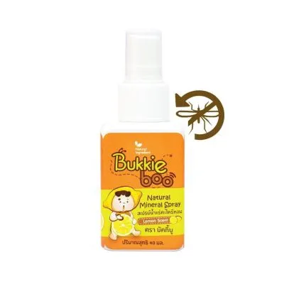 Buggie Boo สเปรย์กันยุง บักกี้บู สเปรย์น้ำแร่กันยุงตะไคร้หอม กลิ่นเลม่อน 40 ml anti-mosquito แถม ถุงกันฝุ่น2 ฟรี 1 (ได้ 3 ชิ้น)