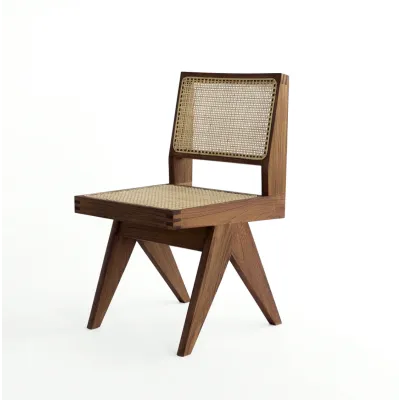 PJ Rattan chair (armless) Walnut (Pre-order)