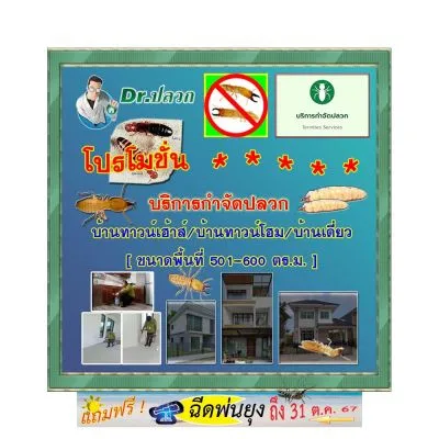 Dr.ปลวก-บริการกำจัดปลวก(บ้านทาวน์เฮ้าส์)-ขนาด 501-600 ตร.ม.