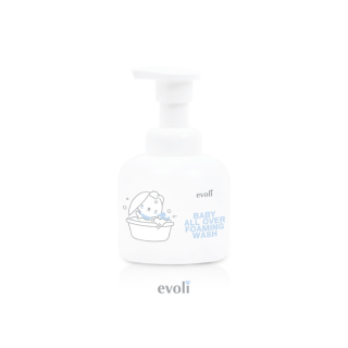 Evoli Baby All Over Foaming Wash โฟมทำความสะอาดเส้นผมและผิว ให้รู้สึกผ่อนคลายสบายผิวทุกครั้งหลังการใช้