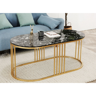 [Pre-Order] Home Studio Marble Coffee Table โต๊ะกลางห้องรับแขกท็อปหินอ่อน สี ขาว - ดำ