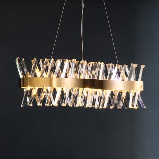 [Pre-Order] Home Studio  Rectangle Crystal Luxury Chandelier โคมไฟคริสตัลตกแต่งบ้าน