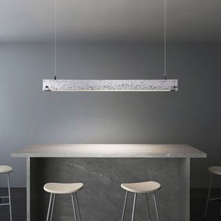 [Pre-Order] Home Studio  โคมไฟแต่งบ้านติดเพดาน - Terrazzo Designed Long Chandelier IX ขาว