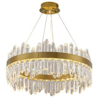 [Pre-Order] Home Studio  โคมไฟแต่งบ้านติดเพดาน - Circle Crystal Luxury Chandelier IV