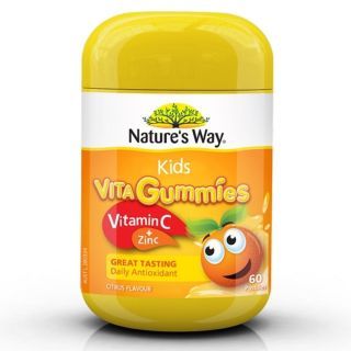 Nature's Way Kids Vita Gummies Zinc+C 60's. เยลลี่กัมมี่ เสริมวิตามินและแร่ธาตุ