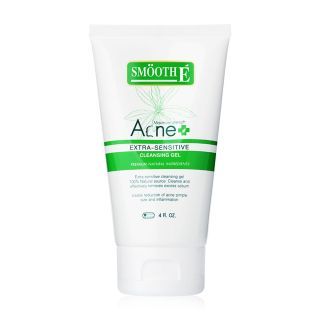 Smooth E Acne Extra Sensitive Cleansing Gel 4 Oz. เจลล้างหน้า ไม่มีฟอง สูตรรักษาสิว คุมมัน เหมาะสำหรับผิวแพ้ง่าย เป็นสิวง่าย