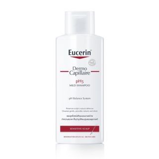 EUCERIN DERMOCAPILLAIRE pH5 MILD SHAMPOO 250 ML แชมพูสูตรอ่อนโยน สำหรับหนังศีรษะบอบบางแพ้ง่าย ฟื้นบำรุงให้ผมนุ่มสลวย