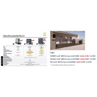 มอเตอร์ประตูบานสลับ (ท่อนเดียว สองบาน วิ่งสลับ) Powertech ระบบ DC 1,000 กิโล x 2 ชุด