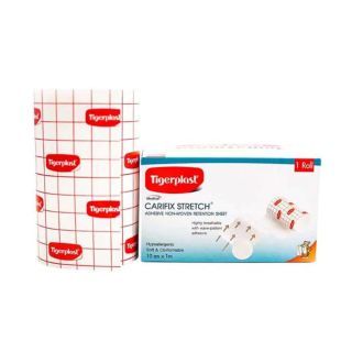 Tigerplast Carifix stretch แผ่นปิดแผลชนิดผ้าใยสังเคราะห์ ขนาด 10 cm x 1m (1 กล่อง)