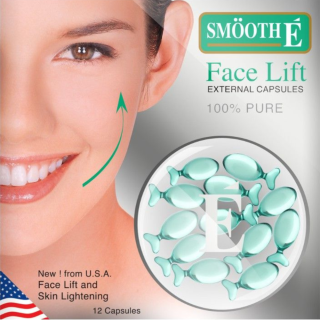 Smooth E Face Lift Externel Capsules 12 ‘S แคปซูล From USA ยกกระชับผิวหน้าและลำคอ กระชับรูขุมขน