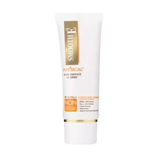 Smooth E Physical White Babyface SPF 50+ PA+++ UV Expert [Beige] 15 g. ครีมกันแดดสีเบจ ปกป้องผิวจากแสงแดดได้นาน 8 ชั่วโมง