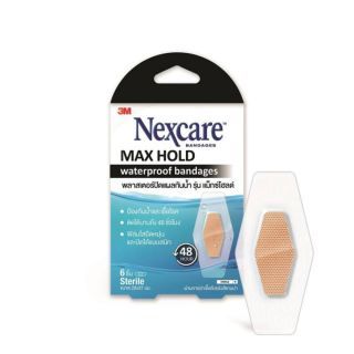 3M Nexcare Max Hold Waterproof Bandages พลาสเตอร์ปิดแผลกันน้ำ