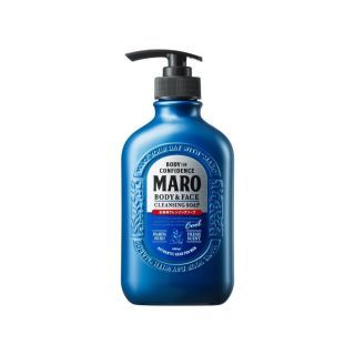 Maro Body & face Cleansing Soap Cool 400ml. สูตรเย็น สบู่ 2in1 ชำระผิวกายและล้างหน้า กลิ่น Herb Citrus ขจัดความมัน ชำระสิ่งสกปรก