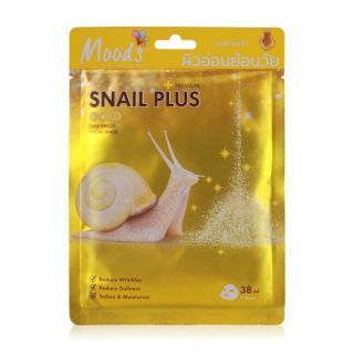 Moods Snail Plus Premium Gold Facial Mask แผ่นมาสก์หน้าเติมน้ำให้ผิว 38ml