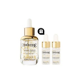 Smooth E 24K Gold Serum 30Ml. Free! 24k serum 4 ml.x2 เซรั่มลดเลือนริ้วรอย ฟื้นฟู ชุ่มชื้น ผิวฉ่ำโกลว์ รับฟรี! ขนาดทดลอง 2 ชิ้น