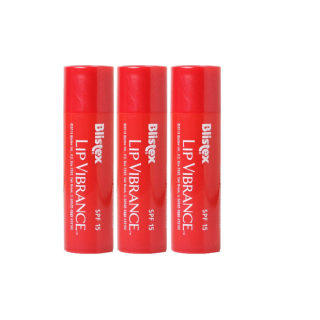 BLISTEX ลิปบาร์ม Lip Vibrance Quality from USA ลิปบาล์ม สีชมพู เพื่อบำรุง ให้ความชุ่มชื้น ปรับสภาพริมฝีปาก (แพ็ค 3)