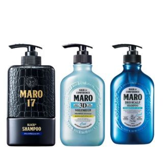 Maro x3 Shampoo เซ็ตสุดคุ้ม(17 Black + 3D Volumn-Up Cool + Deo Scalp)