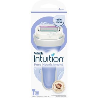 Schick Intuition Pure Nourishment Coconut milk&almond oil ชุดมีดโกนสำหรับผู้หญิง มีส่วนผสม Cocoa butter