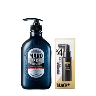 Maro 3D เซ็ต Volume Up Shampoo 460ML +17 Black Plus Collagen 50 ML.