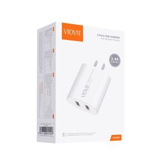 VIDVIE Adapter หัวชาร์จแบบไว USB-A 2 ช่อง รุ่น PLM333 + USB Micro