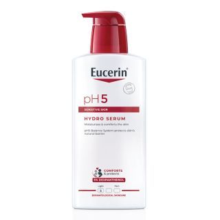 EUCERIN PH5 SENSITIVE SKIN HYDRO SERUM 400 ml. เนื้อซีรั่มแตกตัวเป็นน้ำ ซึมซาบเร็วนำสารบำรุงสู่ผิวล้ำลึก แบบเดี่ยว