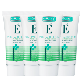 Smooth E White & Smooth baby hand and nail balm 30G. เซรั่มบำรุงผิวมือ ฟื้นฟูผิวมือให้เนียนนุ่ม น่าสัมผัส (แพ็ค 4)