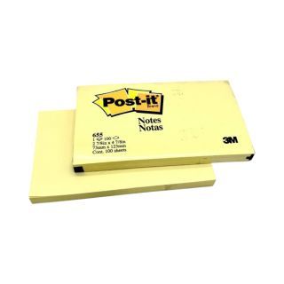 3M Post-it กระดาษโน้ตโพสต์-อิท 655 3"x5" เหลือง (100แผ่น)