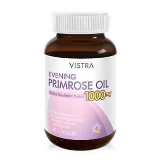 Vistra Evening Primrose Oil 1000mg Plus Vitamin E (EPO) 45 เม็ด 1 ขวด