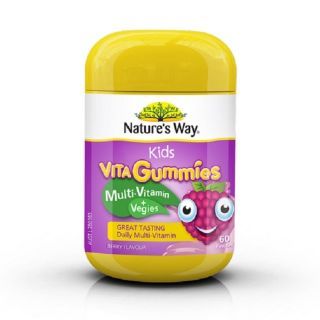 Nature's Way Kids Vita Gummies Multi Vitamin+Vegies 60's. เยลลี่กัมมี่เสริมวิตามินรวม แบบเดี่ยว