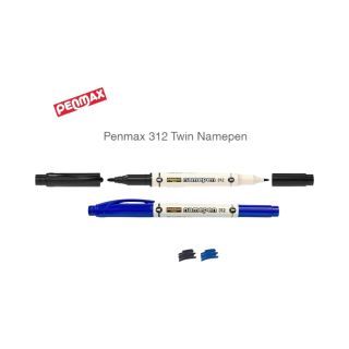 PENMAX ปากกาเขียนซีดี2หัว 312 Twin Permanent Marker 312