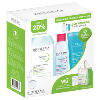 [Set] BIODERMA ผลิตภัณฑ์บำรุงผิว สำหรับผิวมันผิวผสม My Routine With Sebium Set