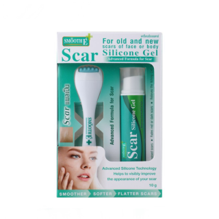 Smooth E Scar Silicone Gel 10 G. + Scar Roller สมูทอีสการ์ซิลิโคนเจล 10 กรัม พร้อมสการ์โรลเลอร์