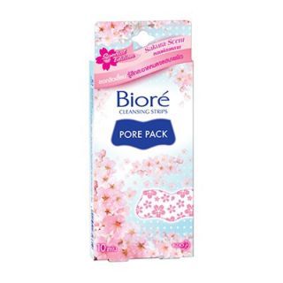 BIORE Pore Pack Sakura  แผ่นชีทขจัดสิวเสี้ยนและไขมันอุดตัน 10 แผ่น