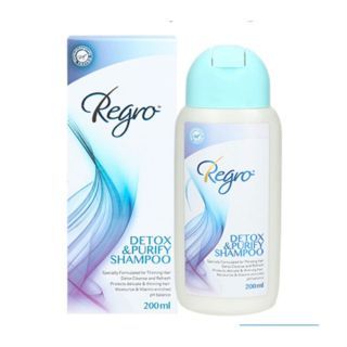 Regro Detox&PurifyShampoo 200ml. รีโกรดีท็อกซ์&เพียวริฟาย แชมพู สำหรับปัญหาผมบางร่วงง่ายพร้อม Detox