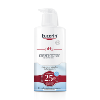 EUCERIN pH5 Facial Cleanser Sensitive Skin ผลิตภัณฑ์ทำความสะอาดผิวหน้า 400ml x 2 ขวด